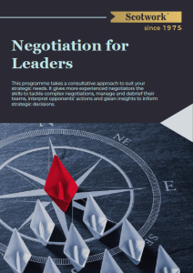 Negotiation for Leaders brochure cover